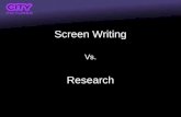Screen writing research portfolio