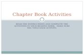 Chapter Book Activities