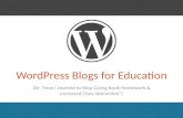 WordPress for Education PPT