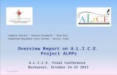 Overview report on ALICE Projects Activities in Pescia area,  with special regard to the involvment of disabled people