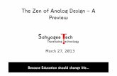 The Zen of Analog Design - Preview