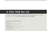 Fall Academic Calendar - Council Study & Proposal