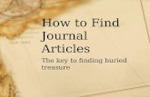 How to find journal articles: The key to finding buried treasure