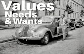 Values, Needs and Wants in Financial Decisions