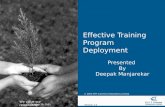 Effective Training Program Deployment