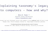 Franz. 2014. Explaining taxonomy's legacy to computers – how and why?