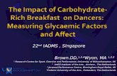 Yes Dancers do need carbohydrates!!  Measuring the impact of breakfast on pre-professional dancers.