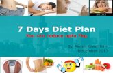 7 days diet plan to reduce upto 7kg weight