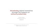 Introducing digital humanities through the analysis of cultural productions