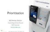 Prioritisation - Bob Andrew, NCR