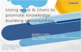 Using Wikis and Chats to Promote Knowledge Building Communities