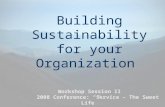 Building Sustainability for your Organization