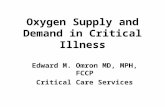 Oxygen delivery and consumption in critical care