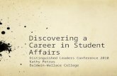 Discovering A Career In Student Affairs