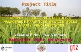 0703 Survey of SRI and Other Rice Management Practices on Acid Soils in Prey Veng Provinces