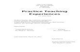 A narrative report on teaching experiences