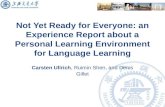 Not Yet Ready for Everyone: PLE for language learning