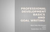 Pd basics and goal writing