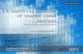 UK university adoption of ‘shared’ cloud services
