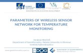 Hejlova - Parametres of WSN for temperature monitoring