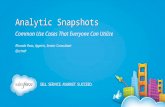 Analytic Snapshots:  Common Use Cases that Everyone Can Utilize (Dreamforce 2013)