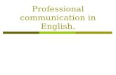 Professional communication in english