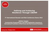 Characteristics of safe and resilient communities and key determinants of successful disaster risk reduction programmes
