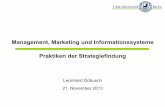 Management, Marketing & Informationssysteme - Praktiken der Strategiefindung