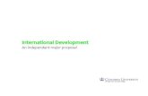 International Development Major Proposal