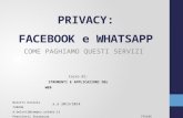 Privacy: Facebook e WhatsApp (come paghiamo questi servizi)