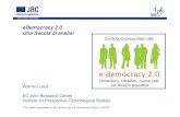 E-democracy 2.0. Una traccia di analisi