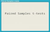 What is a paired samples t test