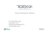 Email Marketing For Affiliates - Dr Roni Horowitz - Affilicon Fall 2008