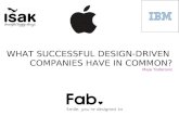 What successful design-driven companies have in common?