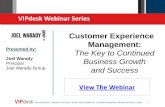 Customer Experience Management: The Key to Continued Business Growth and Success 110910
