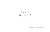 Python - Lecture 2