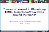 Lessons Learned in Globalizing ERGs