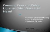 Common Core and Public Libraries