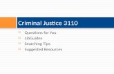 CRJU 3110 FALL 2014 "Race & Crime"
