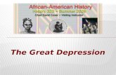African-American History ~ Great Depression
