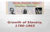 African-American History ~ Growth of Slavery