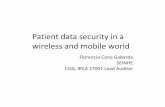 Florencio Cano - Patient data security in a wireless and mobile world