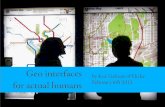 Geo interfaces for actual humans