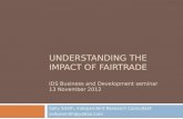 Understanding the Impact of Fairtrade