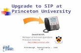 Case Study: Upgrade to SIP at Princeton