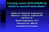 Can kelp extract (KELPAKïƒ¢) be useful in seaweed mariculture?
