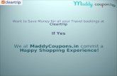 Save your money with all your purchase on Cleartrip using Cleartrip coupons.Cleartrip