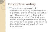 writing modes( narrative, descriptive and argumentative)