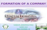 Formation of company