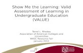 Terry Rhodes: Show Me the Learning: Valid Assessment of Learning in Undergraduate Education (VALUE)